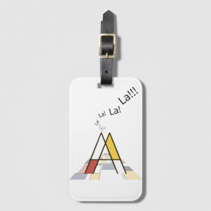 Elegant artistic letter monogram. Letter A Luggage Tag