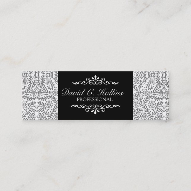 Elegant Artistic Promotional  Chicness Fancy Cute Mini Business Card (Front)