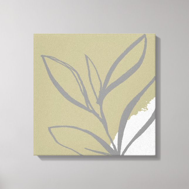 Elegant Artistic Sage Watercolor Canvas Print (Front)