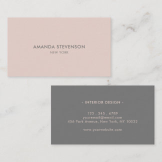 Elegant ash and beige professional business card