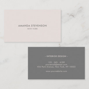 Elegant ash and beige professional business card