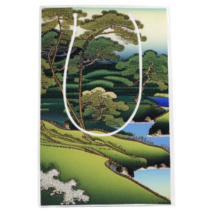 Elegant Asian Landscape Medium Gift Bag