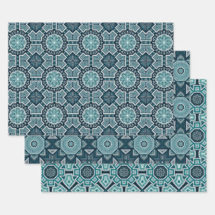 Elegant Asian Vintage Pattern Set 1 Wrapping Paper Sheet