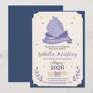 Elegant ASL Congratulations Graduation Party Invitation
