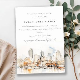 Elegant Atlanta Georgia Landscape Bridal Shower Invitation