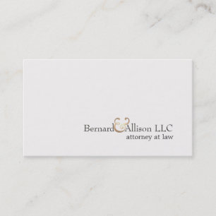 Elegant Attorney at Law Simple Off White Card