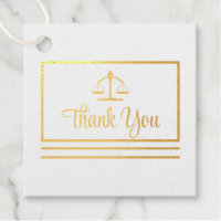 Elegant Attorney Thank You Foil Postcard