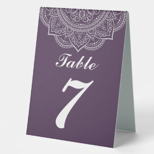 Elegant Aubergine and White Indian Paisley Wedding