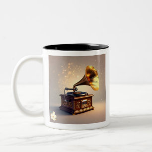 "Elegant Audio Past" Two-Tone Coffee Mug
