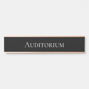Elegant Auditorium School, Office & Movie Theatres Door Sign