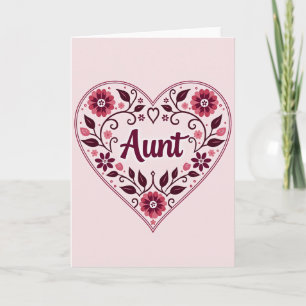 Elegant Aunts Day Love Card