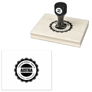 Elegant AUSTRIA Text Printed Premium Craft Supply Rubber Stamp