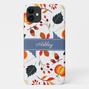 Elegant Autumn Botanical Leaves iPhone 11 Case