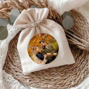 Elegant Autumn Fall Watercolor Photo Welcome Favour Tags