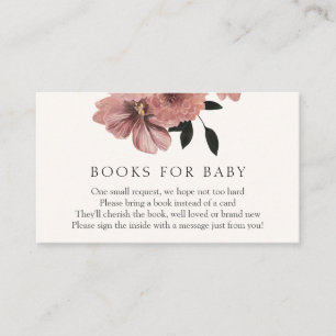 Elegant Autumn Floral Books for Baby insert card