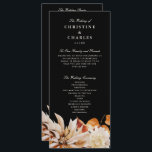 Elegant Autumn Floral Watercolor Wedding Ceremony  Programme<br><div class="desc">This lovely wedding ceremony program features a border of watercolor flowers in beautiful autumn tones. Together these elements create an rustic yet elegant wedding program that would be perfect for a romantic wedding any time of the year. This design coordinates with our Elegant Autumn Floral Watercolor wedding suite. See the...</div>