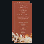 Elegant Autumn Floral Watercolor Wedding Ceremony Programme<br><div class="desc">This lovely wedding ceremony program features a border of watercolor flowers in beautiful autumn tones. Together these elements create an rustic yet elegant wedding program that would be perfect for a romantic wedding any time of the year. This design coordinates with our Elegant Autumn Floral Watercolor wedding suite. See the...</div>