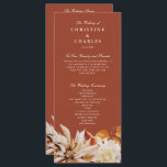 Elegant Autumn Floral Watercolor Wedding Ceremony Programme<br><div class="desc">This lovely wedding ceremony program features a border of watercolor flowers in beautiful autumn tones. Together these elements create an rustic yet elegant wedding program that would be perfect for a romantic wedding any time of the year. This design coordinates with our Elegant Autumn Floral Watercolor wedding suite. See the...</div>