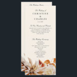 Elegant Autumn Floral Watercolor Wedding Ceremony  Programme<br><div class="desc">This lovely wedding ceremony program features a border of watercolor flowers in beautiful autumn tones. Together these elements create an rustic yet elegant wedding program that would be perfect for a romantic wedding any time of the year. This design coordinates with our Elegant Autumn Floral Watercolor wedding suite. See the...</div>