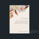 Elegant Autumn Floral Wedding Enclosure Details RSVP Card<br><div class="desc">This gorgeous wedding enclosure card features lovely autumn floral watercolor illustrations with elegant typography. This timeless design is an excellent choice for many styles of events, from classic to rustic. Don't forget to choose no envelopes if you are using this as an enclosure card with invitation! Either size of card...</div>