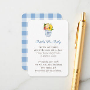 Elegant Autumn Flowers Baby Shower Bring A Book Enclosure Card