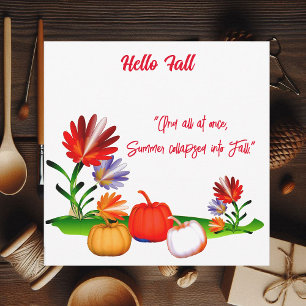 Elegant Autumn Foliage Fall Colours Pumpkin Bright Invitation
