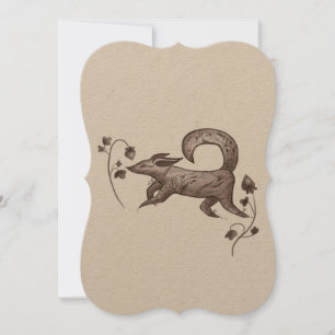 elegant autumn fox holiday card