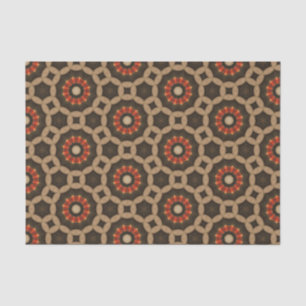 Elegant Autumn Geometric Pattern Abstract Floral Tissue Paper