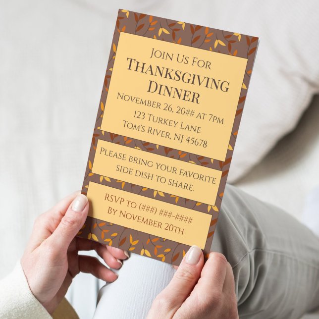 Elegant Autumn Leaf Invitation (Creator Uploaded)