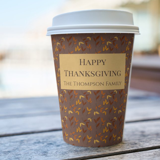 Elegant Autumn Leaf Paper Cups (Creator Uploaded)