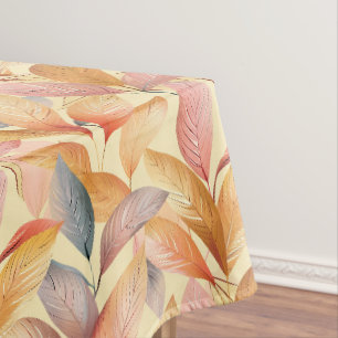 Elegant Autumn Leaf Pattern in Warm Tones Tablecloth