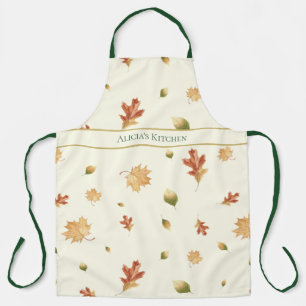 Elegant Autumn Leaves Apron