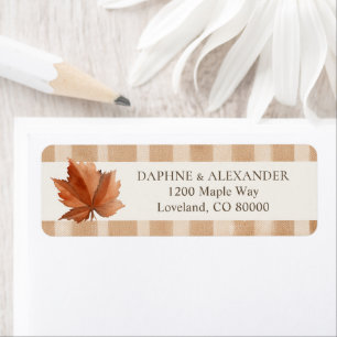 Elegant Autumn Leaves Return Address