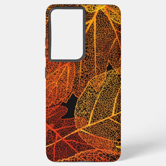 Elegant Autumn Leaves   Samsung Galaxy S21 Ultra Case (Back)