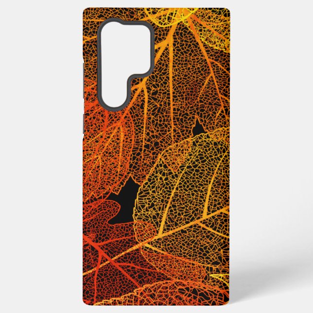 Elegant Autumn Leaves   Samsung Galaxy S22 Ultra Case (Back)