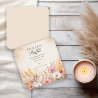 Elegant Autumn Meadow Wildflower Diaper Raffle