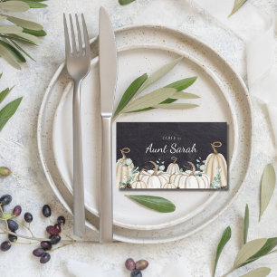 Elegant Autumn Seating Table Number Placecards