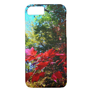 Elegant Autumn trees red pink leaves  iPhone 8/7 Case