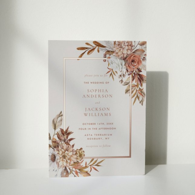 Elegant Autumn Watercolor Floral Wedding  (Creator Uploaded)