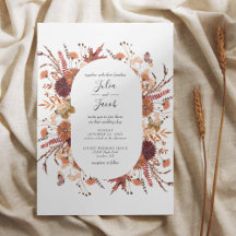 Elegant Autumn Watercolor Floral Wedding