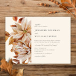 Elegant Autumn Watercolor Floral Wedding Invitation<br><div class="desc">This gorgeous wedding invitation design features lovely autumn floral watercolor illustrations with elegant typography. This timeless design is an excellent choice for many styles of events, from classic to rustic. Pair it with the coordinating reply card, thank you card, and day-of accessories. See the collection below (or our store) for...</div>