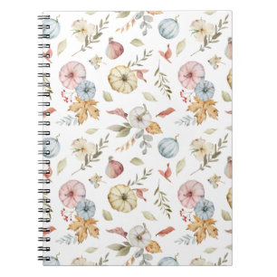 Elegant Autumn Watercolor Pattern Notebook