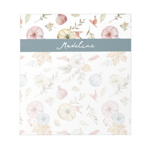 Elegant Autumn Watercolor Pattern Notepad