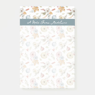 Elegant Autumn Watercolor Pattern Post-it Notes