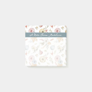 Elegant Autumn Watercolor Pattern Post-it Notes