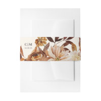 Elegant Autumn Watercolor Wedding Invitation Bell