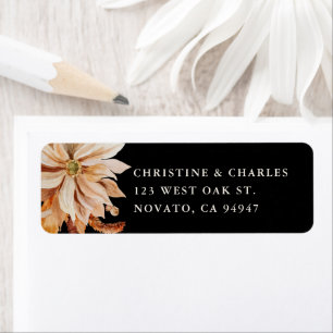 Elegant Autumn Watercolor Wedding Return Address L