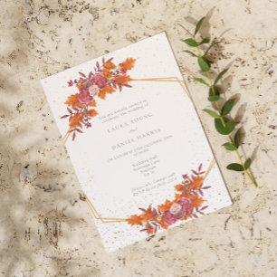Elegant Autumn Wedding Invitation