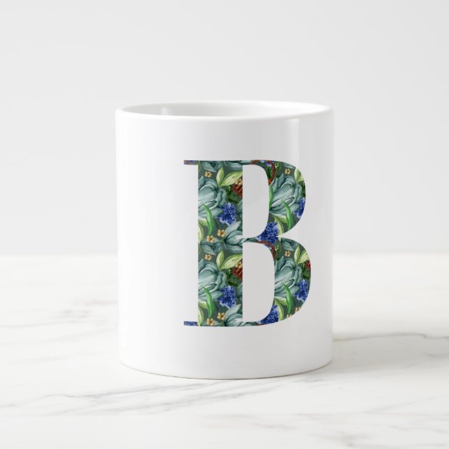 Elegant B Alphabet Design Cup (Front)