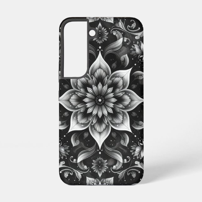 Elegant B&W Ornate Pattern Phone Case (Back)
